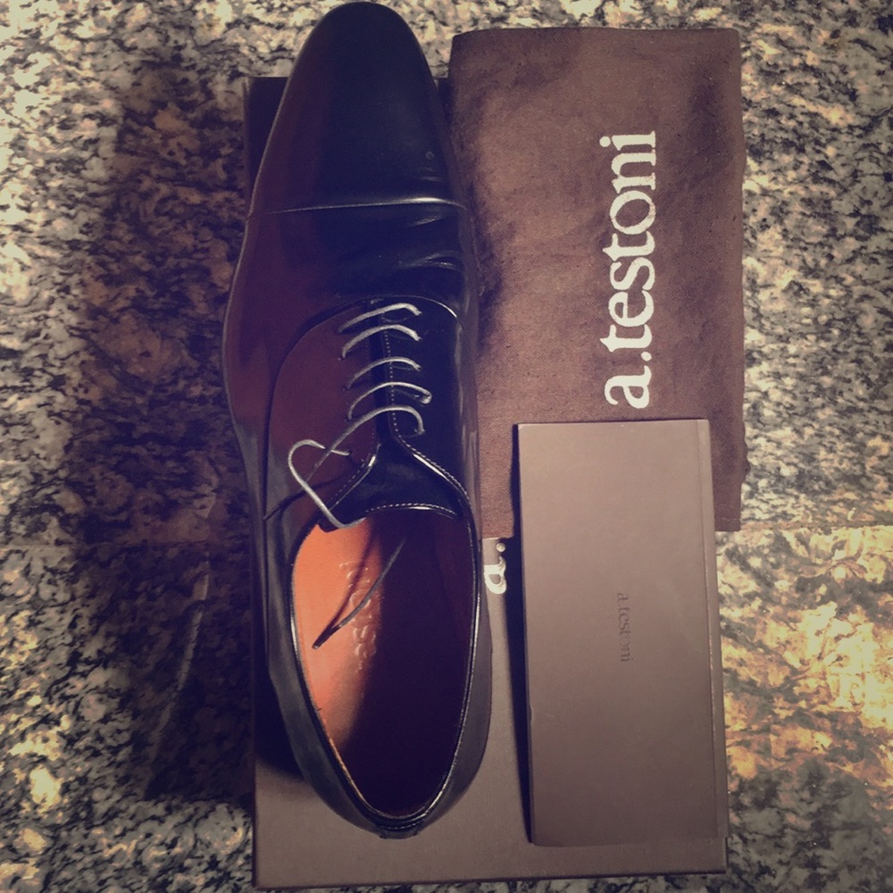 A. Testoni Leather Oxford Men's dress shoes